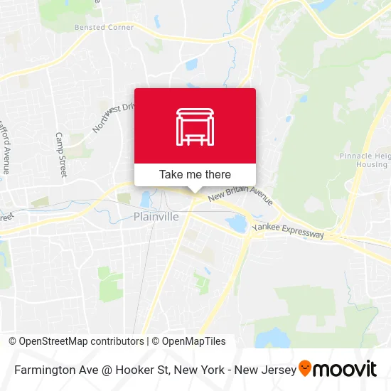 Farmington Ave @ Hooker St map
