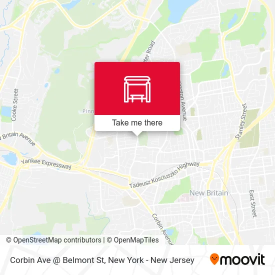 Corbin Ave @ Belmont St map