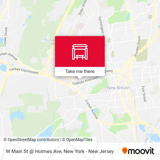 W Main St @ Holmes Ave map