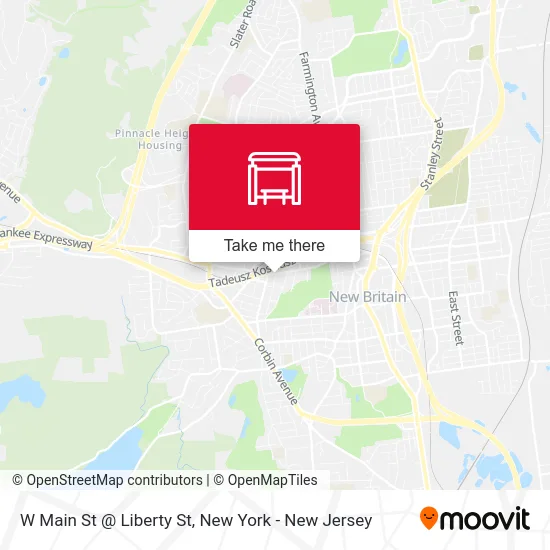 W Main St @ Liberty St map