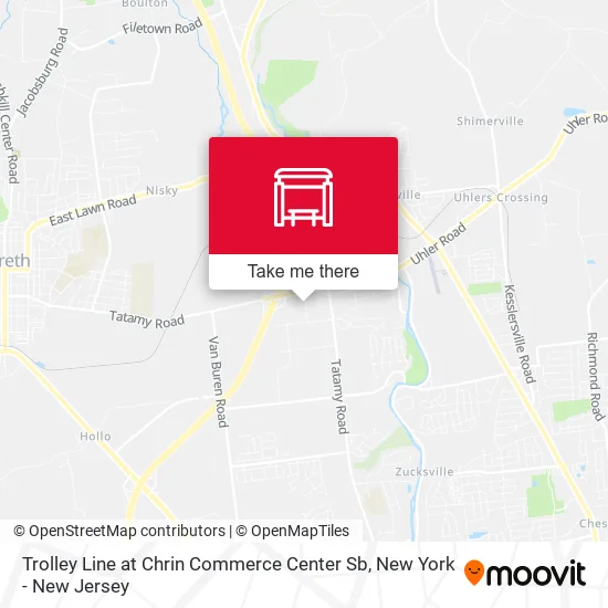 Trolley Line at Chrin Commerce Center Sb map