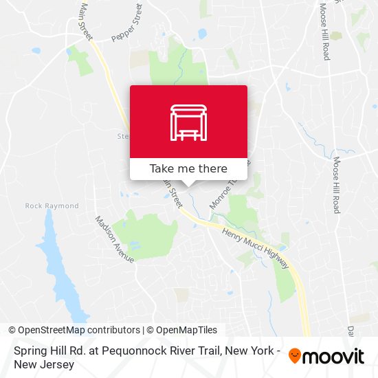 Spring Hill Rd. at Pequonnock River Trail map