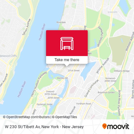 W 230 St/Tibett Av map
