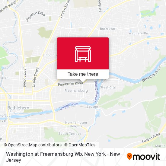 Washington at Freemansburg Wb map