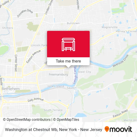 Washington at Chestnut Wb map