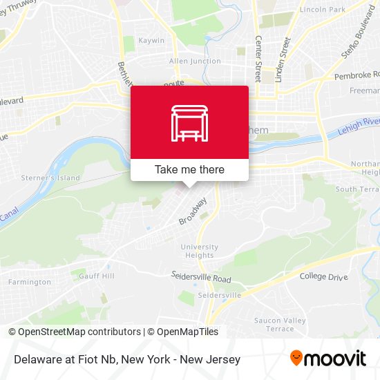 Mapa de Delaware at Fiot Nb