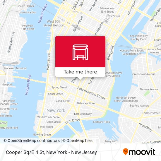 Cooper Sq/E 4 St map