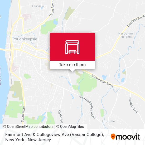 Fairmont Ave & Collegeview Ave (Vassar College) map