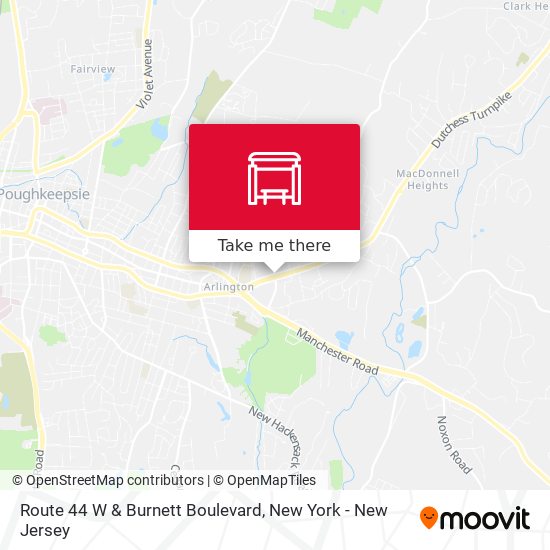 Route 44 W & Burnett Boulevard map