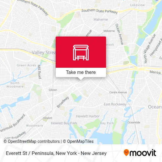 Everett St / Peninsula map