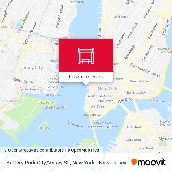 Battery Park City/Vesey St. map