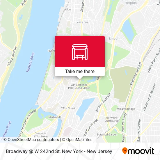 Broadway @ W 242nd St map