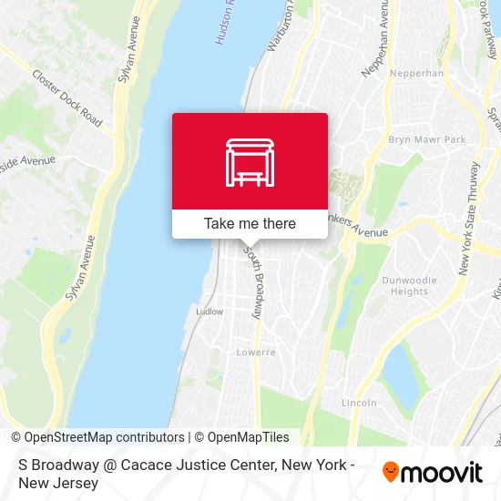 S Broadway @ Cacace Justice Center map