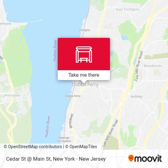 Cedar St @ Main St map