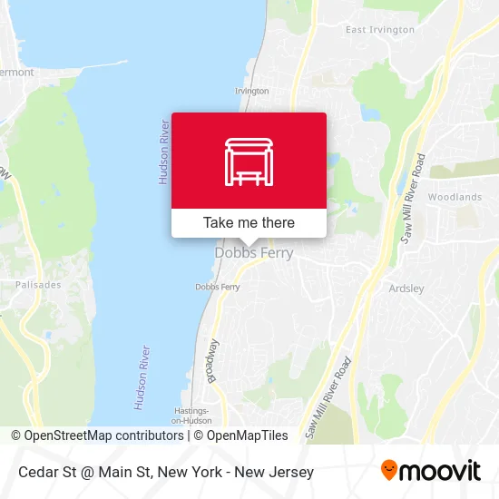 Cedar St @ Main St map