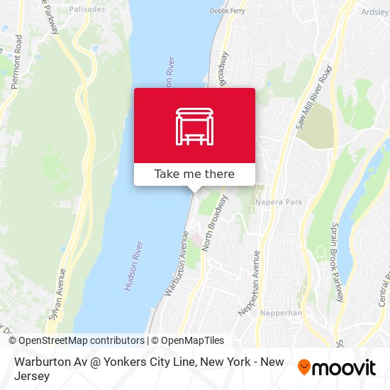 Warburton Av @ Yonkers City Line map