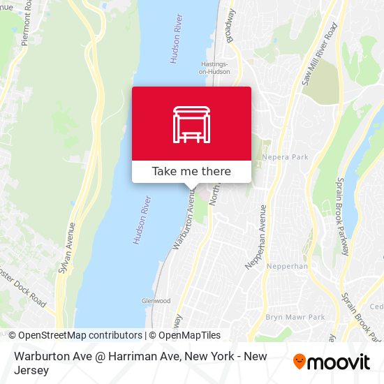 Warburton Ave @ Harriman Ave map