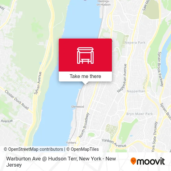 Warburton Ave @ Hudson Terr map