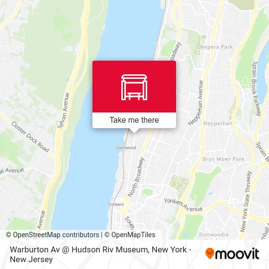 Warburton Av @ Hudson Riv Museum map