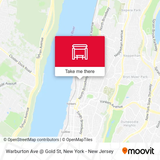 Warburton Ave @ Gold St map