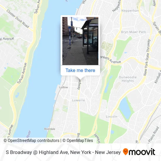 S Broadway @ Highland Ave map