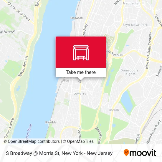 S Broadway @ Morris St map