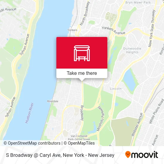 S Broadway @ Caryl Ave map