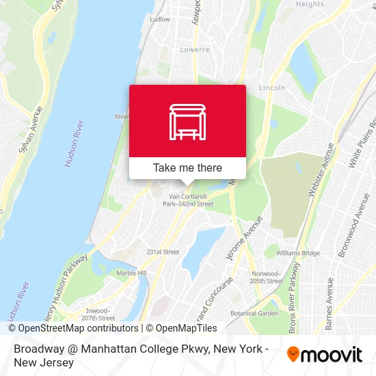 Broadway @ Manhattan College Pkwy map