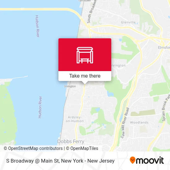 S Broadway @ Main St map