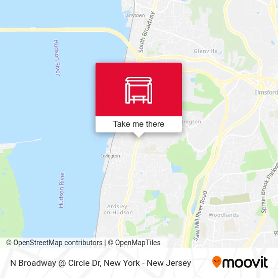 N Broadway @ Circle Dr map