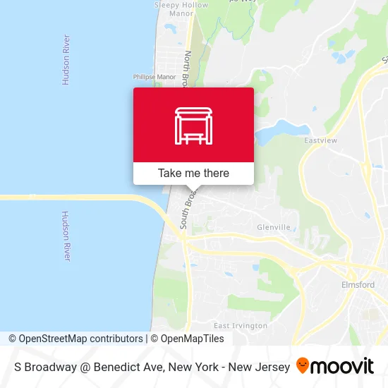 S Broadway @ Benedict Ave map