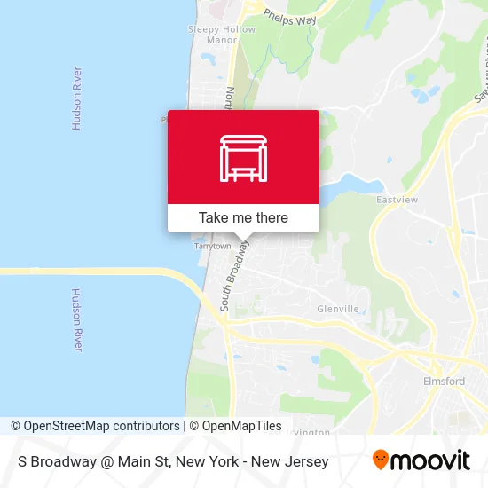 S Broadway @ Main St map