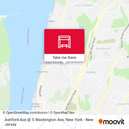 Mapa de Ashford Ave @ S Washington Ave