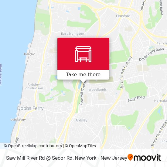 Saw Mill River Rd @ Secor Rd map