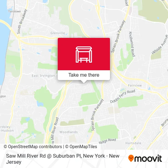 Saw Mill River Rd @ Suburban Pl map