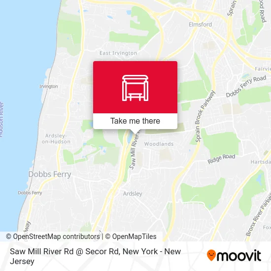 Saw Mill River Rd @ Secor Rd map