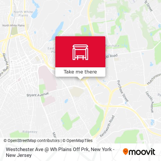 Westchester Ave @ Wh Plains Off Prk map