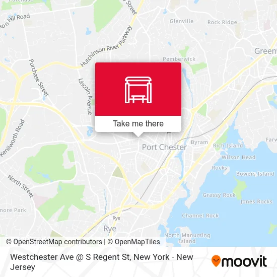 Westchester Ave @ S Regent St map