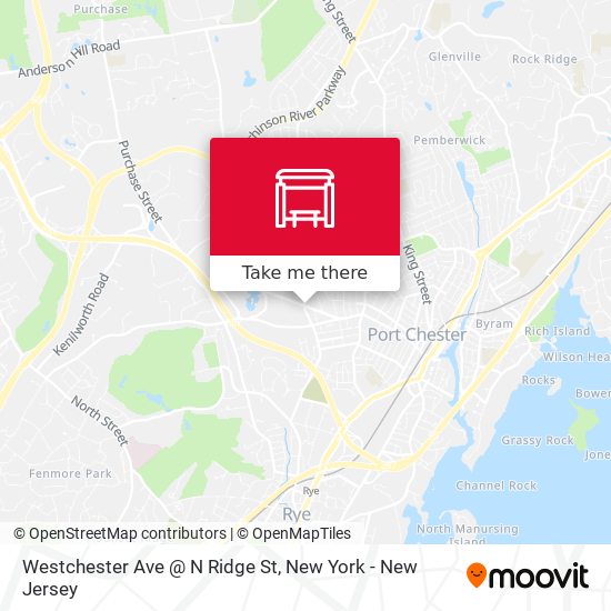 Westchester Ave @ N Ridge St map