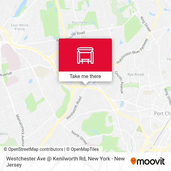 Westchester Ave @ Kenilworth Rd map