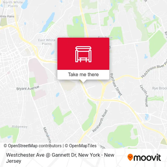 Westchester Ave @ Gannett Dr map