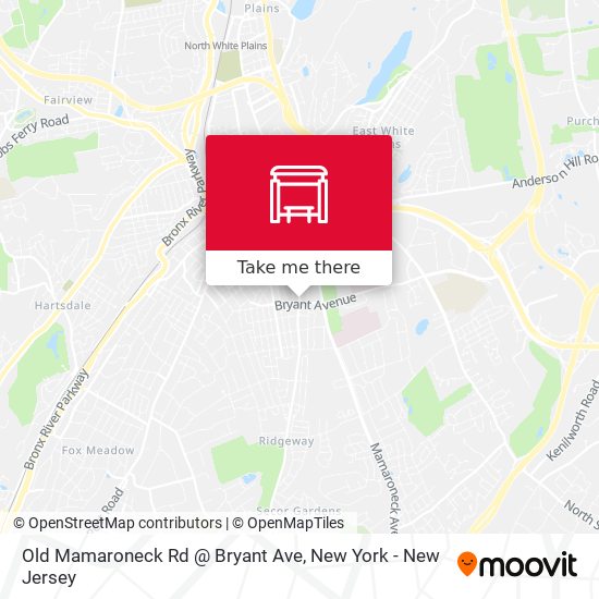Mapa de Old Mamaroneck Rd @ Bryant Ave