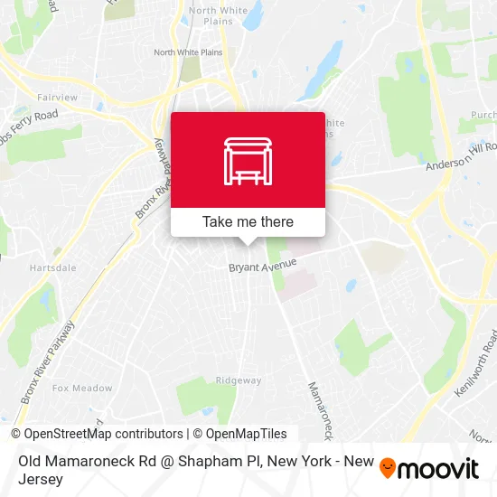 Old Mamaroneck Rd @ Shapham Pl map