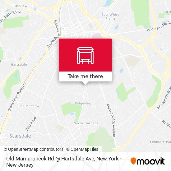 Old Mamaroneck Rd @ Hartsdale Ave map
