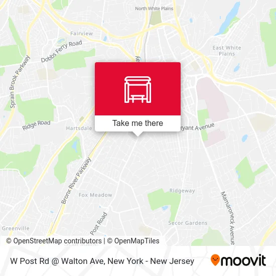 W Post Rd @ Walton Ave map