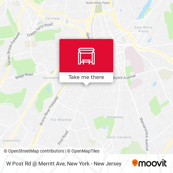 W Post Rd @ Merritt Ave map