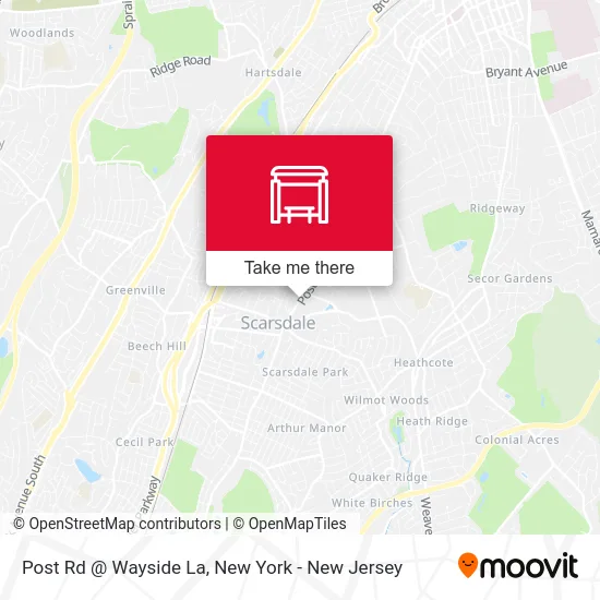 Post Rd @ Wayside La map