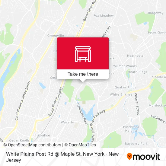 White Plains Post Rd @ Maple St map