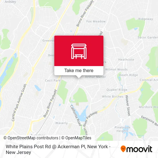 White Plains Post Rd @ Ackerman Pl map