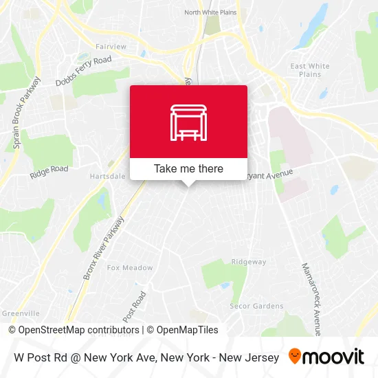 W Post Rd @ New York Ave map